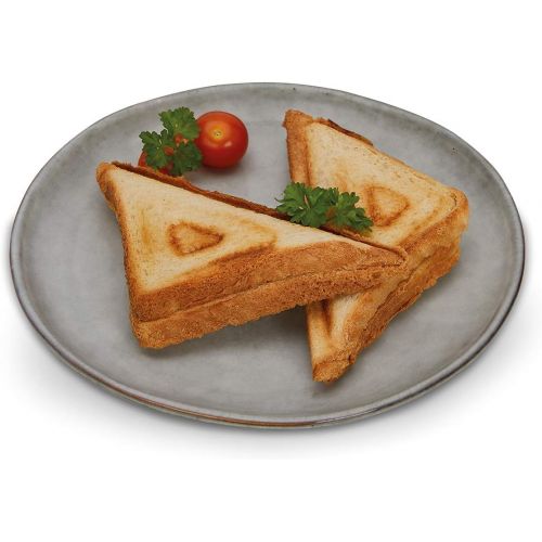  [아마존베스트]Cloer 6219 900W Sandwich Maker for 2 Diagonal Split Toasts