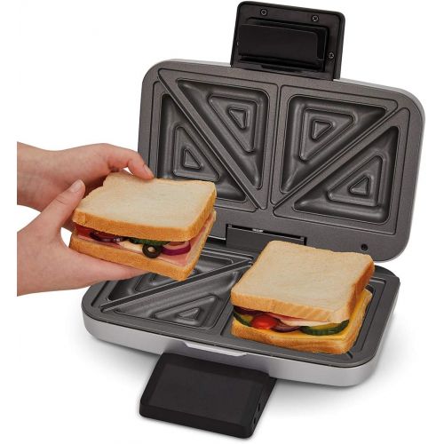  [아마존베스트]Cloer 6219 900W Sandwich Maker for 2 Diagonal Split Toasts