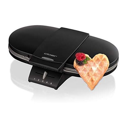  [아마존베스트]Cloer 1320 Double Waffle Maker for Two Classic Waffles, Black