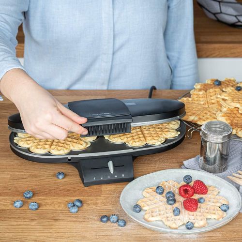  [아마존베스트]Cloer 1320 Double Waffle Maker for Two Classic Waffles, Black