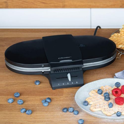  [아마존베스트]Cloer 1320 Double Waffle Maker for Two Classic Waffles, Black