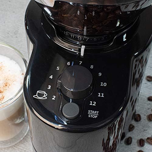  [아마존베스트]cloer Electric Coffee Grinder with Conical Grinder, for 2-12 Cups and 300g Coffee Beans, 150 W, Adjustable Grinding