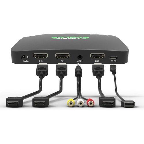  ClonerAlliance HDML-Cloner Box Evolve, 2 HDMI inputs and 4K video input supported, Capture HDMI videos and games to USB flash driveTF MicroSD card without PC, Schedule capturing, remote control,