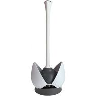 Clorox Toilet Plunger with Hideaway Storage Caddy, 6.5” x 6.5” x 16.5”, White/Gray