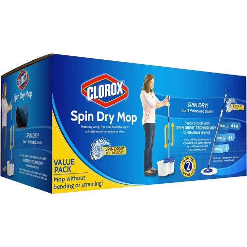  [아마존베스트]Clorox 626000 Spin Dry Mop,Silver