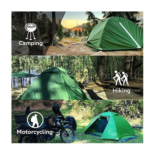  Clostnature 1-Person Tent for Backpacking - Ultralight One Person Backpacking Tent, Hiking Tent for One Man, Solo, Single Person