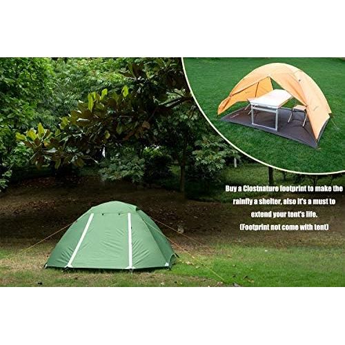  Clostnature Lightweight Backpacking Tent - 3 Season Ultralight Waterproof Camping Tent, Large Size Easy Setup Tent for Family, Outdoor, Hiking and Mountaineering