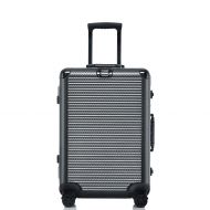 Clothink Aluminum Frame Luggage, Durable PC Hardshell TSA Lock Spinner Suitcase 26 Inch Dark Grey