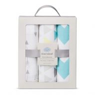 Muslin Swaddle Blankets Triangles 3pk - Cloud Island Gray