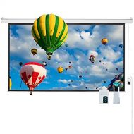 Cloud Mountain Electric Projector Screen 100 16:9 Motorized Wall Mounted Ceiling Projector Screen Drop Down Projection Screen HD Home Theater