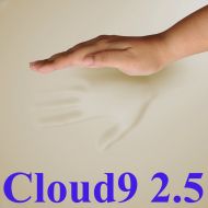 Cloud9 Bedding Memory Foam 2.5 Cloud9 Gel-Enhanced Queen 2 Inch 100% Visco Elastic Memory Foam Mattress Topper