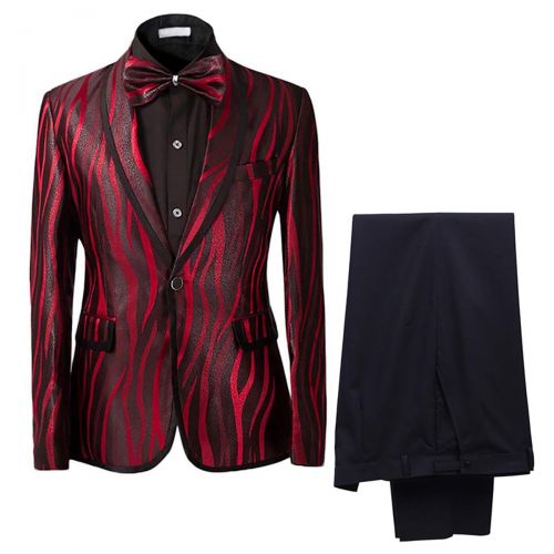  Cloudstyle Mens 2 Piece Dinner Suits Shawl Collar 1 Button Red Dress Suit Smart Fit Tuxedo