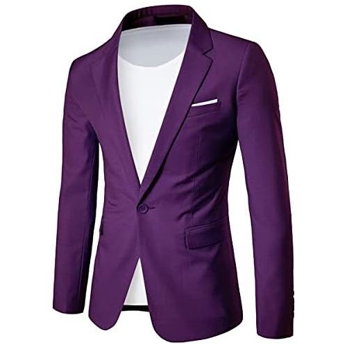  할로윈 용품Cloudstyle Mens Suit Jacket One Button Slim Fit Sport Coat Business Daily Blazer