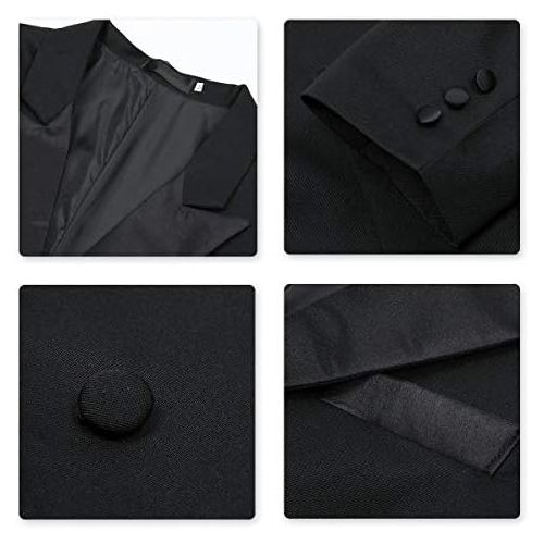  할로윈 용품Cloudstyle Mens Tailcoat Formal Slim Fit 3-Piece Suit Dinner Jacket Swallow-Tailed Coat