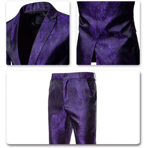  할로윈 용품Cloudstyle Mens 2 Piece Paisley Dress Suit One Button Party Wedding Blazer Pants Sets