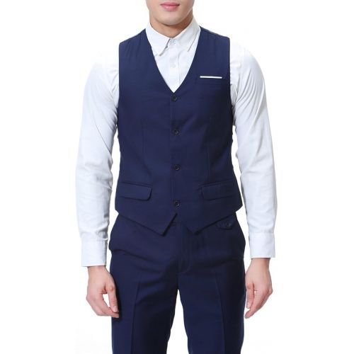  할로윈 용품Cloudstyle Mens 3-Piece 2 Buttons Slim Fit Solid Color Jacket Smart Wedding Formal Suit