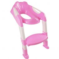 Cloudwalk Potty Training Step Ladder Toilet Seat for Kids Pink