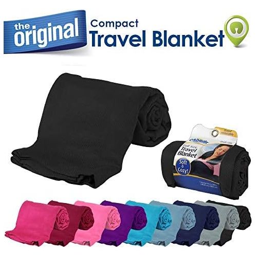  [아마존베스트]Cloudz Compact Travel Blanket - Black