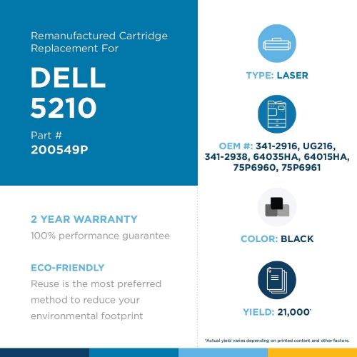  CIG WPP 200549P Remanufactured High Yield Universal Toner Cartridge for Dell 5210, Lexmark T640