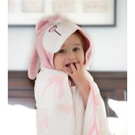 Organic Bamboo Baby Hooded Towel by Clover & Sage - Pink Bunny