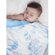 Clover & Sage Organic Muslin Baby Toddler Blanket - 100% Hypoallergenic Cotton Bed Blankets - Blue Forest by...