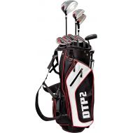 Club Champ DTP2 Men's 12 Piece Golf Package, Black/Red