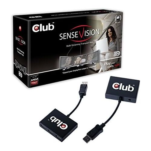  CLUB3D Club3D DisplayPort 1.2 to 3 DisplayPort Multi-Display MST Hub (CSV-5300)