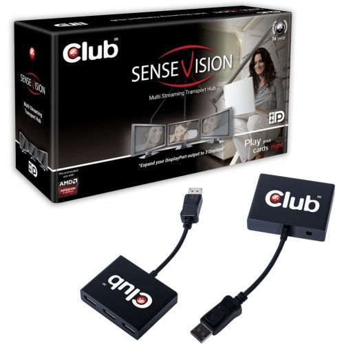  CLUB3D Club3D DisplayPort 1.2 to 3 DisplayPort Multi-Display MST Hub (CSV-5300)