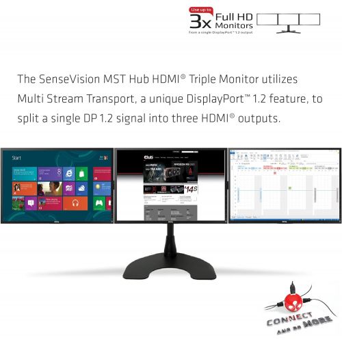  CLUB3D Club3D DisplayPort 1.2 to 3 HDMI Multi-Display MST Hub (CSV-5300H)