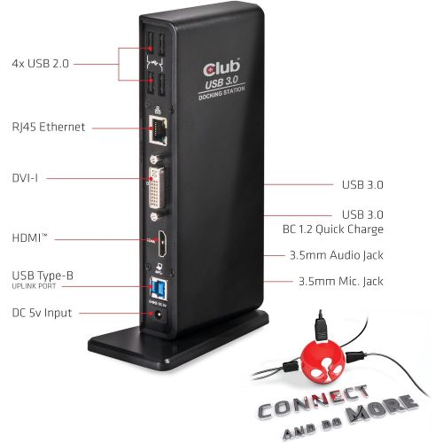  CLUB3D Club3D USB 3.0 Dual Display Docking Station DVIHDMI (CSV-3242HD)