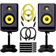 [아마존베스트]Clutch KRK Rokit RP5G4 4th Gen 5 Powered Active Studio Monitor Speakers Desktop Stands