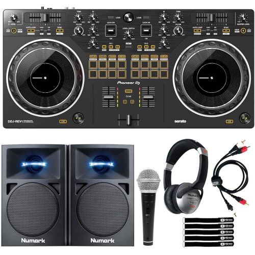  [아마존베스트]Clutch Pioneer DDJ-SB3 Serato DJ Controller Starter Package w/Speakers + Headphones