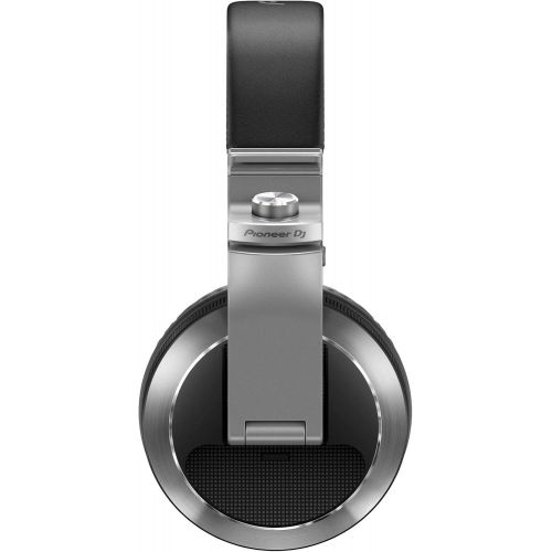 [아마존베스트]Clutch Pioneer HDJ-X7-S Over Ear Silver Pro DJ Headphones w/Table Stand + Carry Case