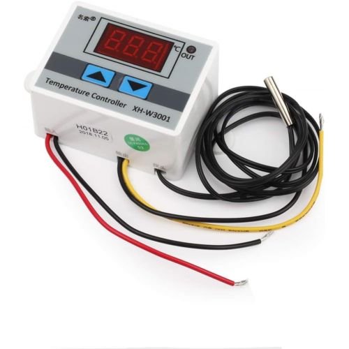  [아마존베스트]Clyxgs Mini Thermostat （220V 10A 1500W） XH-W3001-1009 -50 to 110 Degree Heating/Cooling Temperature Control Switch with Waterproof Sensor Probe Digital LED Temperature Controller