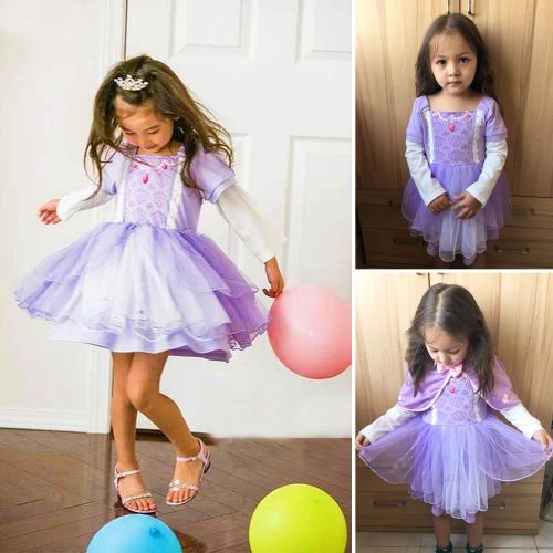  Cmiko Princess Generic Costume Dress Up for Toddler Girls Birthday Party (24M - 6T)