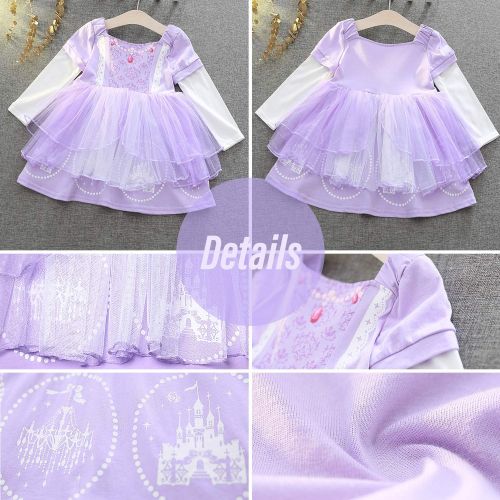  Cmiko Princess Generic Costume Dress Up for Toddler Girls Birthday Party (24M - 6T)