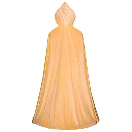  Cmiko Deluxe Princess Soft Velvet Hooded Long Cape Cloak Costume for Girls Dress Up Party