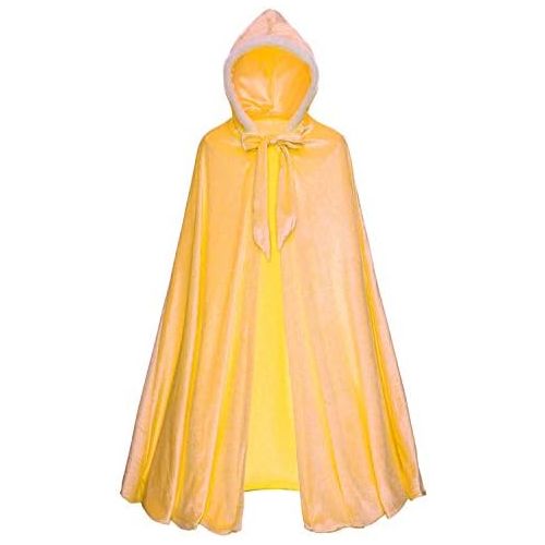  Cmiko Deluxe Princess Soft Velvet Hooded Long Cape Cloak Costume for Girls Dress Up Party