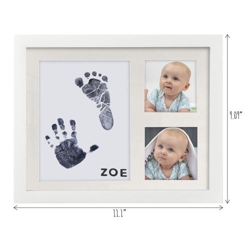  Co Little Baby Ink Hand and Footprint Kit  Handprint Picture Frame for Newborns (Safe Clean-Touch Ink Pad for Prints)  Best New Mom and Shower Gift  Foot Impression Photo Keepsake for Gir