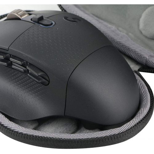  co2crea Hard Travel Case Replacement for Logitech G604 Lightspeed Wireless Gaming Mouse (Black Case)