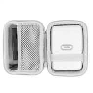 co2crea Hard Travel Case Replacement for Fujifilm Instax Mini Link Smartphone Printer (Ash White Case + Inside White)