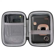 co2crea Hard Travel Case Replacement for Fujifilm Instax Mini Liplay Hybrid Instant Camera (Black Case)