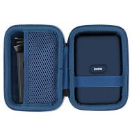 co2crea Hard Travel Case Replacement for Fujifilm Instax Mini Link Smartphone Printer (Black Case + Inside Dark Denim)