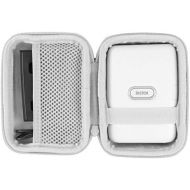 co2CREA Hard Travel Case Replacement for Fujifilm Instax Mini Link Smartphone Printer (Ash White Case + Inside White)