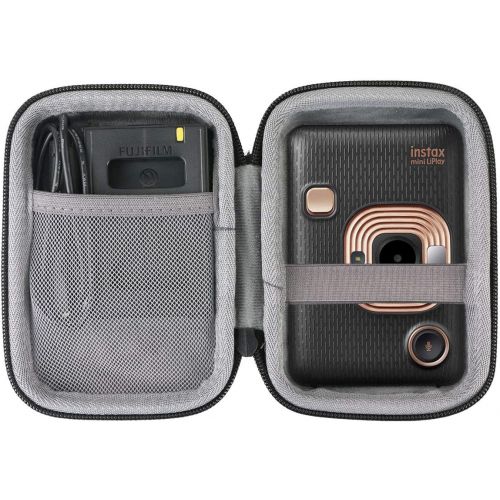  co2crea Hard Travel Case Replacement for Fujifilm Instax Mini Liplay Hybrid Instant Camera (Black Case)