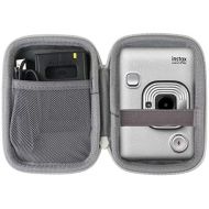 co2crea Hard Travel Case Replacement for Fujifilm Instax Mini Liplay Hybrid Instant Camera (White Case)