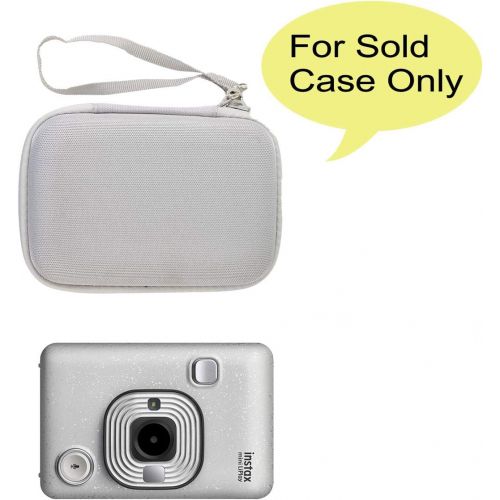  co2crea Hard Travel Case Replacement for Fujifilm Instax Mini Liplay Hybrid Instant Camera (White Case)