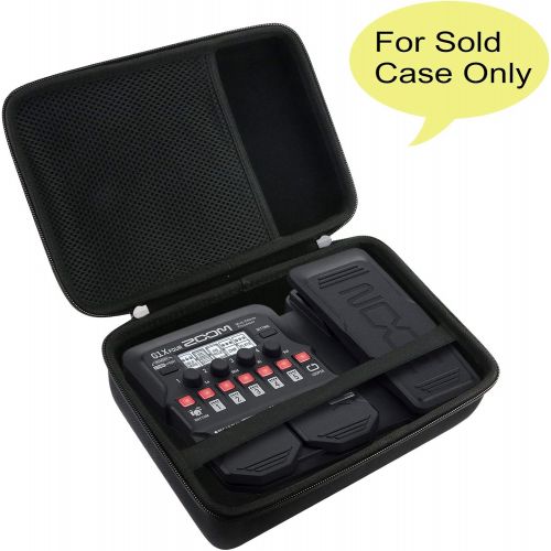  co2crea Hard Carrying Case replacement for Zoom FOUR Bass Guitar Multi-Effects Processor Pedal (Zoom G1X B1X A1X FOUR Guitar Case, Black Case)