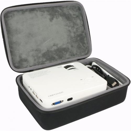  co2crea Hard Travel Case Replacement for TOPVISION 2400Lux / HOMPOW 3600L Mini Projector