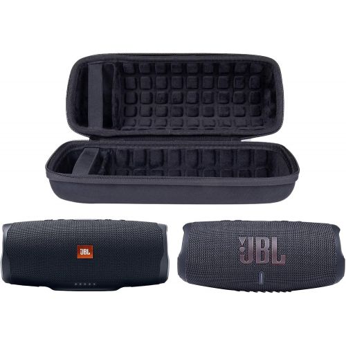  co2CREA Hard Travel Case Replacement for JBL Charge 4 / Charge 5 Waterproof Bluetooth Speaker (Black Case)